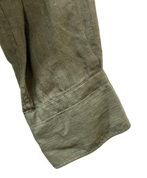 ORIAN（オリアン）ORIAN (オリアン) リネンカプリシャツ カーキ サイズ:Sの古着・服飾アイテム