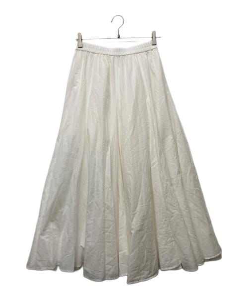 mizuiro-ind（ミズイロインド）mizuiro-ind (ミズイロインド) ボリュームフレアスカート ホワイト サイズ:FREEの古着・服飾アイテム