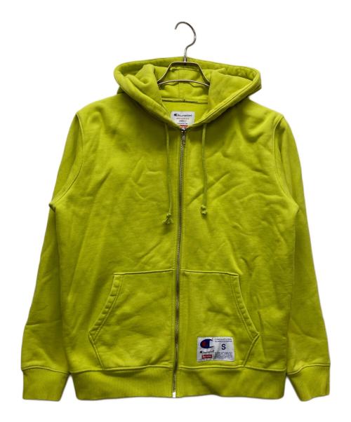SUPREME（シュプリーム）Supreme (シュプリーム) Champion (チャンピオン) 17AW Arc Logo Zip Up Sweatshirt hoodies bright green box logo パーカー イエロー サイズ:Sの古着・服飾アイテム