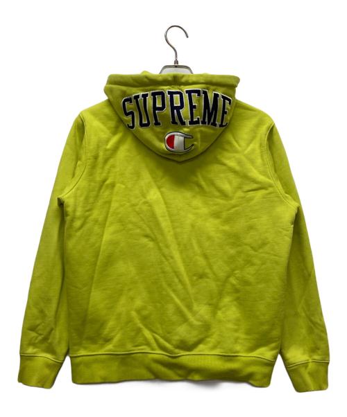 SUPREME（シュプリーム）Supreme (シュプリーム) Champion (チャンピオン) 17AW Arc Logo Zip Up Sweatshirt hoodies bright green box logo パーカー イエロー サイズ:Sの古着・服飾アイテム