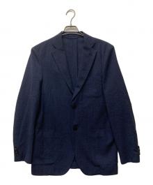 TOMORROW LAND（トゥモローランド）の古着「ウールサッカー シングルブレステッド2Bジャケット」｜ネイビー