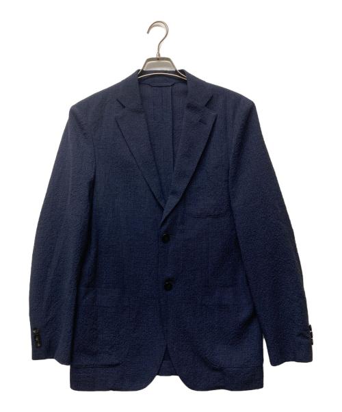 TOMORROW LAND（トゥモローランド）TOMORROW LAND (トゥモローランド) ウールサッカー シングルブレステッド2Bジャケット ネイビー サイズ:46の古着・服飾アイテム