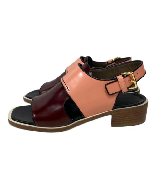 MARNI（マルニ）MARNI (マルニ) パテントマルチカラーサンダル ボルドー サイズ:SIZE 37の古着・服飾アイテム