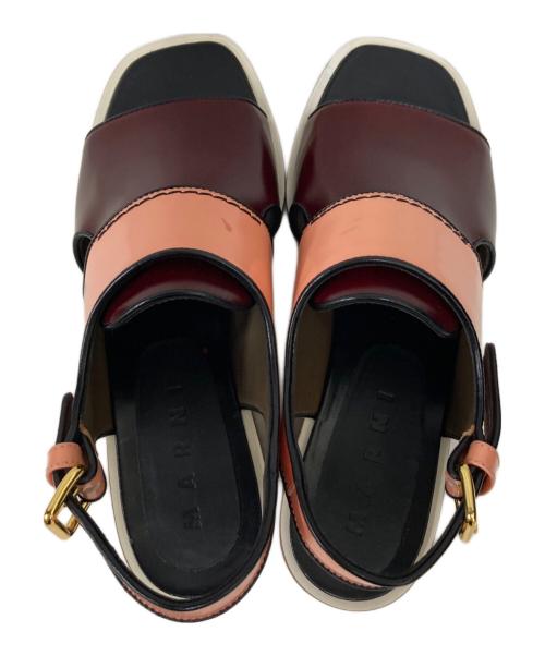 MARNI（マルニ）MARNI (マルニ) パテントマルチカラーサンダル ボルドー サイズ:SIZE 37の古着・服飾アイテム