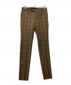 PT01ピーティーゼロウーノ）の古着「チェックスラックス」｜ブラウン