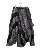 sacaiサカイ）の古着「プリーツラップロングスカート」｜ブラック