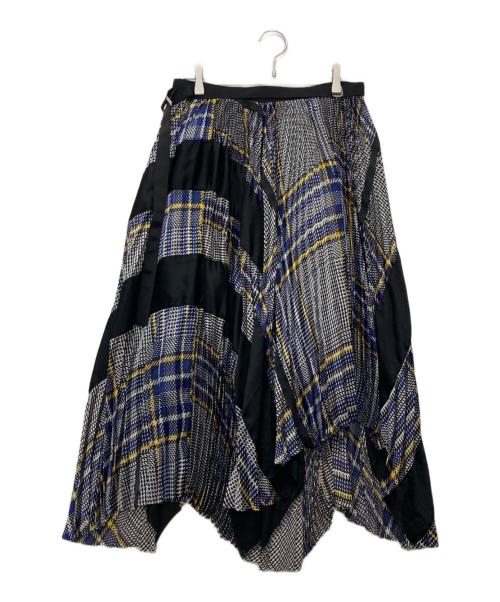 sacai（サカイ）sacai (サカイ) プリーツラップロングスカート ブラック サイズ:SIZE 2の古着・服飾アイテム