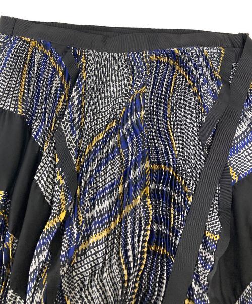 sacai（サカイ）sacai (サカイ) プリーツラップロングスカート ブラック サイズ:SIZE 2の古着・服飾アイテム