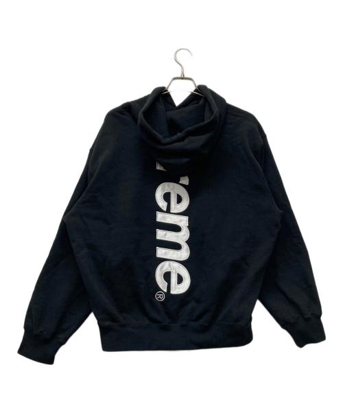 SUPREME（シュプリーム）SUPREME (シュプリーム) Satin Applique Hooded Sweatshirt ブラック サイズ:Ｍの古着・服飾アイテム