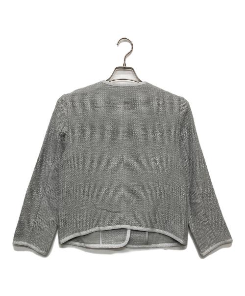 NOLLEY'S sophi（ノーリーズソフィー）NOLLEY'S sophi (ノーリーズソフィー) ラメカラミパイピングライトジャケット/4-0030-2-05-002 グレー サイズ:38の古着・服飾アイテム