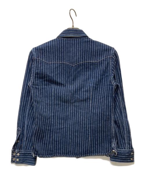 THE FLAT HEAD（ザ・フラットヘッド）THE FLAT HEAD (ザ・フラットヘッド) ウォバッシュ ウエスタンシャツ インディゴ サイズ:36の古着・服飾アイテム