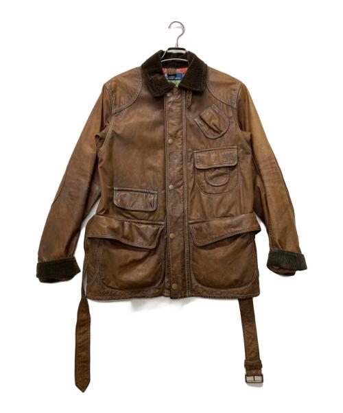 POLO RALPH LAUREN（ポロ・ラルフローレン）POLO RALPH LAUREN (ポロ・ラルフローレン) ハンティングカウレザージャケット ブラウン サイズ:SIZE Sの古着・服飾アイテム