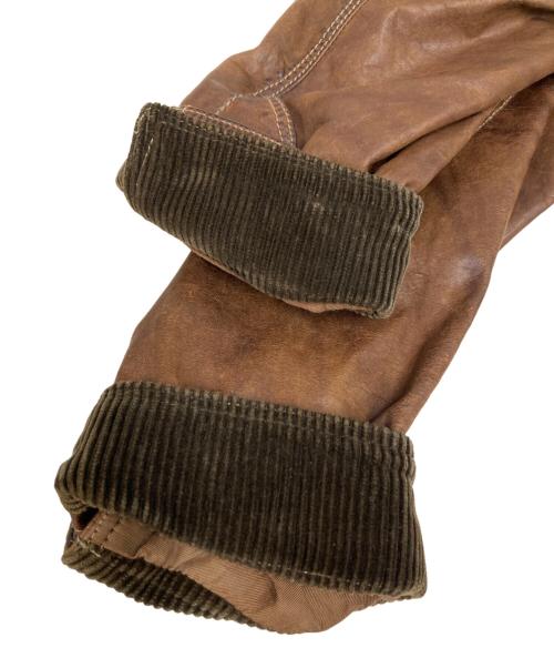 POLO RALPH LAUREN（ポロ・ラルフローレン）POLO RALPH LAUREN (ポロ・ラルフローレン) ハンティングカウレザージャケット ブラウン サイズ:SIZE Sの古着・服飾アイテム