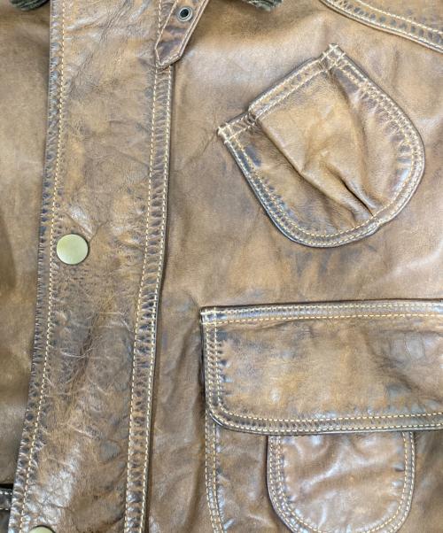 POLO RALPH LAUREN（ポロ・ラルフローレン）POLO RALPH LAUREN (ポロ・ラルフローレン) ハンティングカウレザージャケット ブラウン サイズ:SIZE Sの古着・服飾アイテム