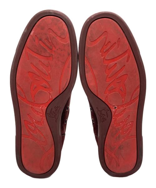 Christian Louboutin（クリスチャン・ルブタン）Christian Louboutin (クリスチャン・ルブタン) スタッズスウェードスニーカー パープル サイズ:40の古着・服飾アイテム