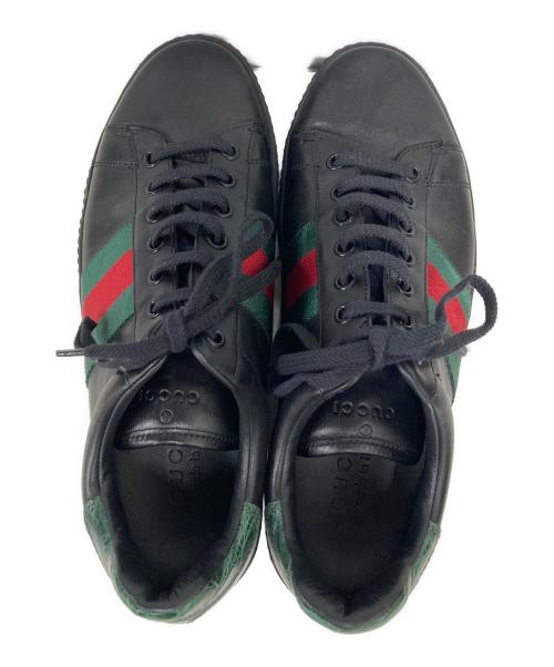 GUCCI（グッチ）GUCCI (グッチ) シェリーラインローカットスニーカー ブラック サイズ:24.5cmの古着・服飾アイテム