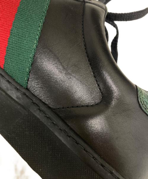 GUCCI（グッチ）GUCCI (グッチ) シェリーラインローカットスニーカー ブラック サイズ:24.5cmの古着・服飾アイテム