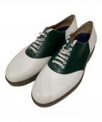 Salvatore Ferragamoサルヴァトーレ フェラガモ）の古着「サドルシューズ」｜グリーン×ホワイト