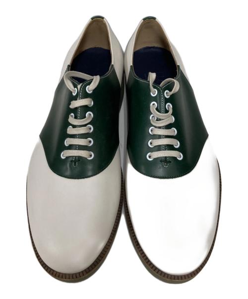 Salvatore Ferragamo（サルヴァトーレ フェラガモ）Salvatore Ferragamo (サルヴァトーレ フェラガモ) サドルシューズ グリーン×ホワイト サイズ:71/2の古着・服飾アイテム