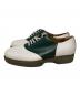 Salvatore Ferragamo (サルヴァトーレ フェラガモ) サドルシューズ グリーン×ホワイト サイズ:71/2：10000円