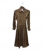 MaxMaraマックスマーラ）の古着「総柄ワンピース」｜ブラウン