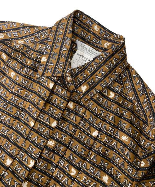 MaxMara（マックスマーラ）MaxMara (マックスマーラ) 総柄ワンピース ブラウン サイズ:40の古着・服飾アイテム