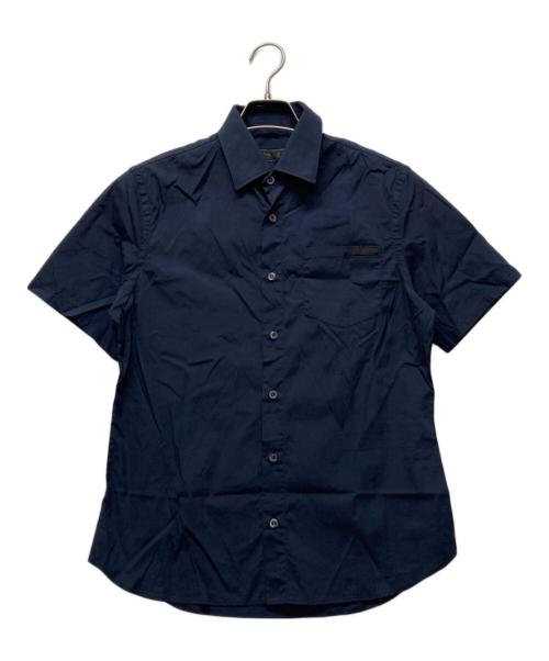 PRADA（プラダ）PRADA (プラダ) 半袖シャツ ネイビー サイズ:SIZE 38の古着・服飾アイテム