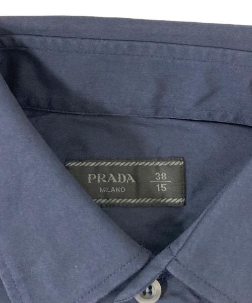 PRADA（プラダ）PRADA (プラダ) 半袖シャツ ネイビー サイズ:SIZE 38の古着・服飾アイテム