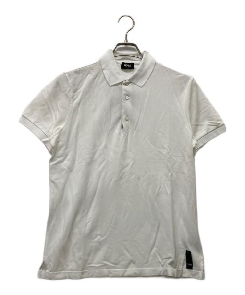 FENDI（フェンディ）FENDI (フェンディ) ポロシャツ ホワイト サイズ:Ｍの古着・服飾アイテム