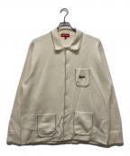 SUPREMEシュプリーム）の古着「22AW CONTRAST STITCH BUTTON UP SWEATER」｜ホワイト