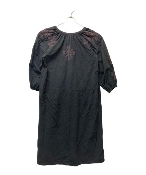 sara mallika（サラマリカ）sara mallika (サラマリカ) Cotton Flower Patchwork Dress ブラック サイズ:Ｍの古着・服飾アイテム