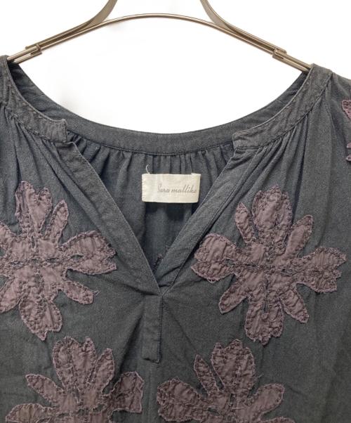 sara mallika（サラマリカ）sara mallika (サラマリカ) Cotton Flower Patchwork Dress ブラック サイズ:Ｍの古着・服飾アイテム