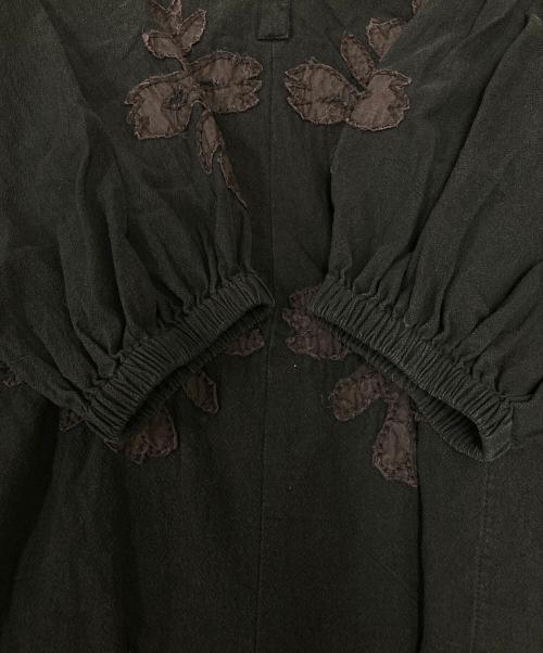 sara mallika（サラマリカ）sara mallika (サラマリカ) Cotton Flower Patchwork Dress ブラック サイズ:Ｍの古着・服飾アイテム