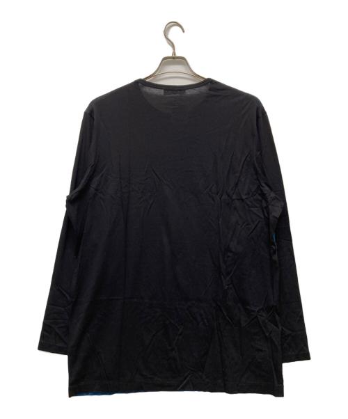 Yohji Yamamoto pour homme（ヨウジヤマモト プールオム）Yohji Yamamoto pour homme (ヨウジヤマモト プールオム) Crew Neck Switch Length Long Sleeve T-shirt ブラック サイズ:3 未使用品の古着・服飾アイテム