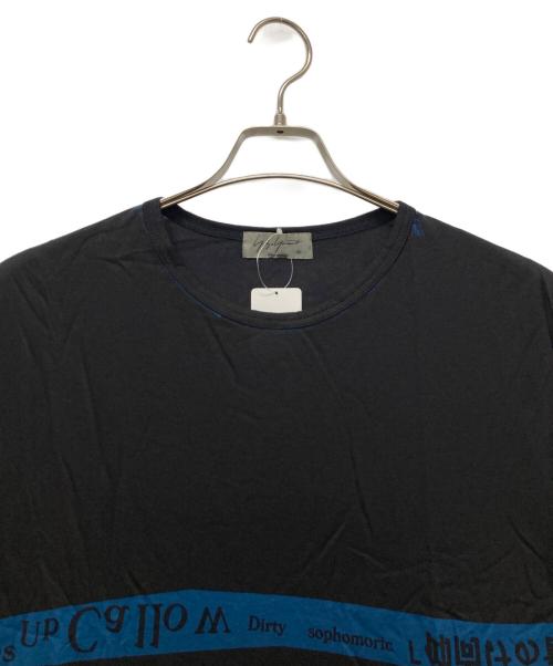 Yohji Yamamoto pour homme（ヨウジヤマモト プールオム）Yohji Yamamoto pour homme (ヨウジヤマモト プールオム) Crew Neck Switch Length Long Sleeve T-shirt ブラック サイズ:3 未使用品の古着・服飾アイテム