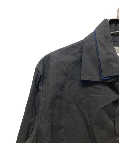 Yohji Yamamoto pour homme（ヨウジヤマモト プールオム）Yohji Yamamoto pour homme (ヨウジヤマモト プールオム) 18SS 4重襟 ハーフレイヤード長袖フロントシャツ ブラック サイズ:4の古着・服飾アイテム