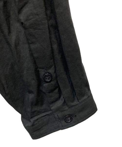 Yohji Yamamoto pour homme（ヨウジヤマモト プールオム）Yohji Yamamoto pour homme (ヨウジヤマモト プールオム) 18SS 4重襟 ハーフレイヤード長袖フロントシャツ ブラック サイズ:4の古着・服飾アイテム