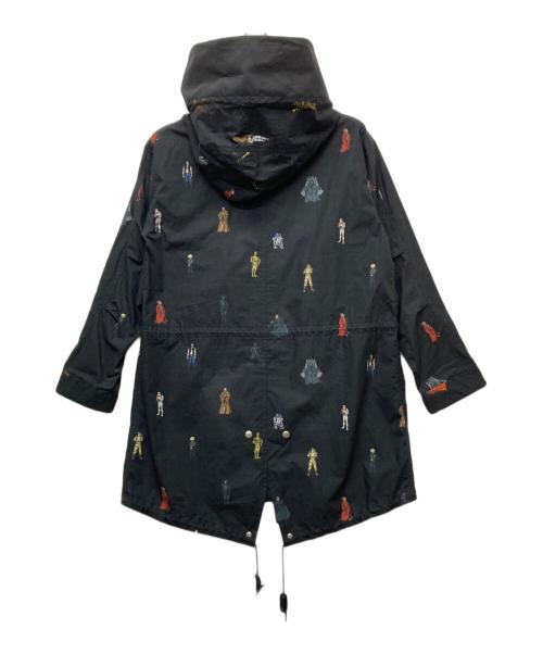 stof（ストフ）stof (ストフ) STAR WARS (スターウォーズ) 総柄モッズコート ブラック サイズ:FREEの古着・服飾アイテム