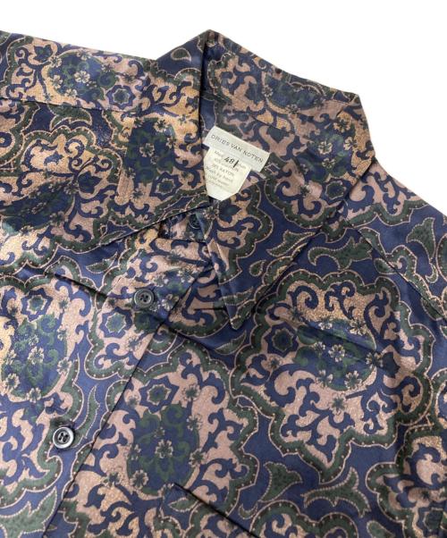 DRIES VAN NOTEN（ドリスヴァンノッテン）DRIES VAN NOTEN (ドリスヴァンノッテン) 総柄長袖シャツ ブラウン サイズ:48の古着・服飾アイテム