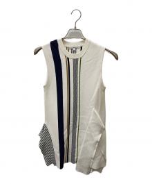 UN3D.（アンスリード）の古着「TRIBAL BORDER ASYMME KT TOP」｜ホワイト