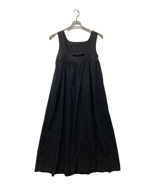 UN3D.（アンスリード）UN3D. (アンスリード) ボリュームギャザーオールインワン ブラック サイズ:36の古着・服飾アイテム