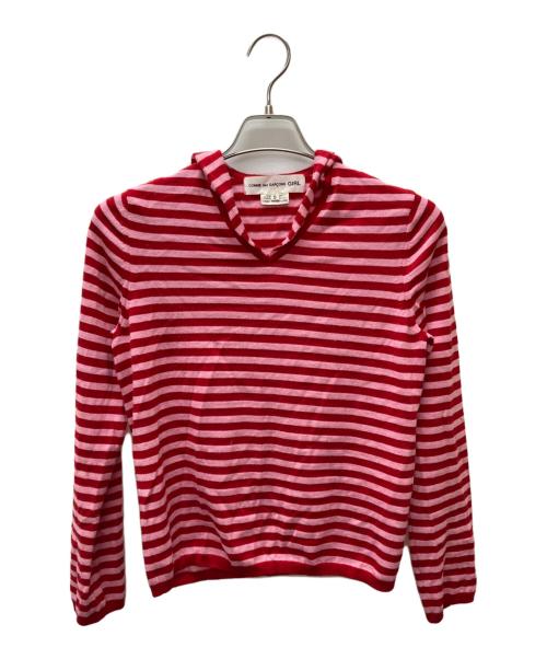 COMME des GARCONS GIRL（コムデギャルソンガール）COMME des GARCONS GIRL (コムデギャルソンガール) ストライプ セーター レッド×ピンク サイズ:Sの古着・服飾アイテム
