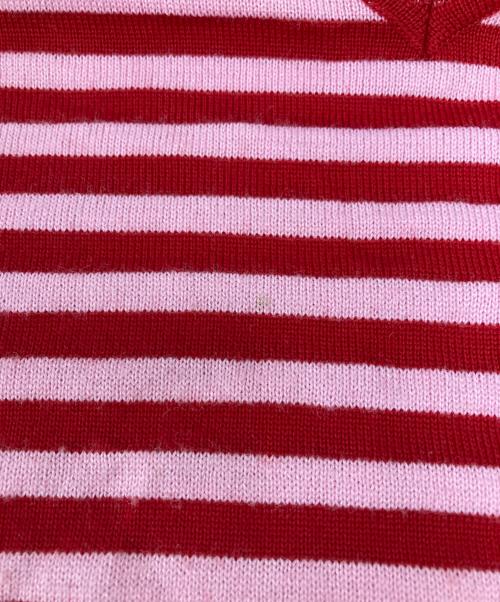 COMME des GARCONS GIRL（コムデギャルソンガール）COMME des GARCONS GIRL (コムデギャルソンガール) ストライプ セーター レッド×ピンク サイズ:Sの古着・服飾アイテム