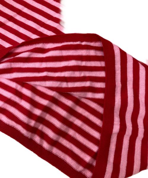 COMME des GARCONS GIRL（コムデギャルソンガール）COMME des GARCONS GIRL (コムデギャルソンガール) ストライプ セーター レッド×ピンク サイズ:Sの古着・服飾アイテム