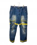 MARITHE+FRANCOIS GIRBAUDマリテフランソワジルボー）の古着「デニムシャトルパンツ」｜インディゴ