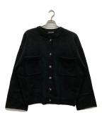 Sea Room lynnシールームリン）の古着「ウールmixフロントポケットカーディガン」｜ブラック