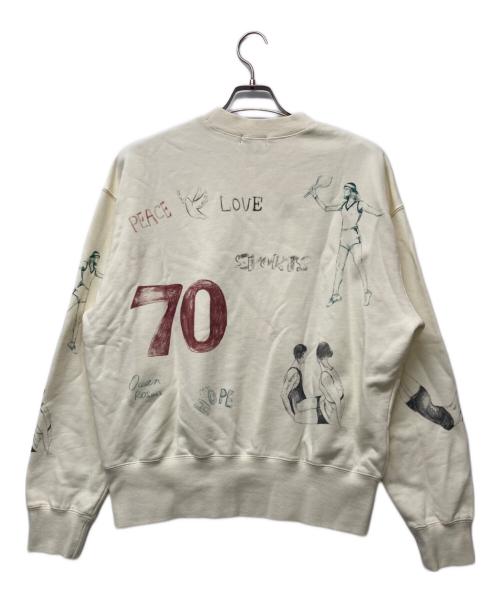 MAISON SPECIAL（メゾンスペシャル）MAISON SPECIAL (メゾンスペシャル) Vintage Style Drawing Sweatshirt ベージュ サイズ:FREEの古着・服飾アイテム