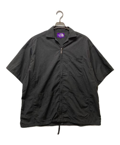 THE NORTHFACE PURPLELABEL（ザ・ノースフェイス パープルレーベル）THE NORTHFACE PURPLELABEL (ザ・ノースフェイス パープルレーベル) Polyester Linen Field H/S Zip Shirt グレー サイズ:Lの古着・服飾アイテム