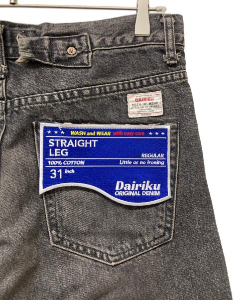 DAIRIKU（ダイリク）DAIRIKU (ダイリク) 24SS Straight Denim Pants ブラック サイズ:85×20の古着・服飾アイテム
