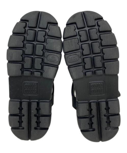 MIU MIU（ミュウミュウ）MIU MIU (ミュウミュウ) EVA ロゴ フィッシャーマンサンダル ブラック サイズ:36の古着・服飾アイテム